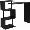 HELLOSHOP26 Table De Bar En MDF 100 Cm Noir - Noir -Table haute et bar Soldes 35570363 1