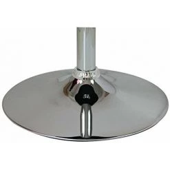 HELLOSHOP26 Table Haute En MDF Et Acier Chromé Réglable En Hauteur Noir - Noir -Table haute et bar Soldes 35570480 4