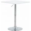 HELLOSHOP26 Table De Bar Carrée Avec Piétement Trompette Réglable En Hauteur Blanc - Blanc 1 HELLOSHOP26 Table De Bar Carrée Avec Piétement Trompette Réglable En Hauteur Blanc - Blanc -Table haute et bar Soldes 35570629 1