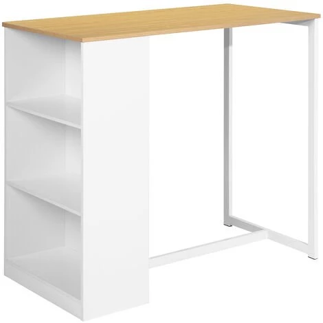 HOMEINBOX Table Mange-debout Moderne En Bois Pour 2 à 4 Personnes Chêne L120 X L60 X H110cm 2519 3 HOMEINBOX Table Mange-debout Moderne En Bois Pour 2 à 4 Personnes Chêne L120 X L60 X H110cm 2519