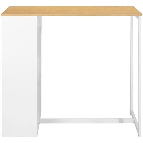 HOMEINBOX Table Mange-debout Moderne En Bois Pour 2 à 4 Personnes Chêne L120 X L60 X H110cm 2519 4 HOMEINBOX Table Mange-debout Moderne En Bois Pour 2 à 4 Personnes Chêne L120 X L60 X H110cm 2519 – Image 2