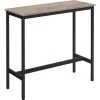 SONGMICS VASAGLE Table De Bar, Table Haute Fine, Table De Cuisine, Table De Salle à Manger, Avec Cadre Métallique Robuste, 100 X 40 X 90 Cm, Montage Facile, Style Industriel, Grège Et Noir LBT010B02 - Grège Et Noir  -Table haute et bar Soldes 35852646 1