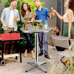 DEUBA 2x Table De Bar Pliable 2 En 1 Alu Hauteur Réglable - 70cm/115cm- Cuisine Jardin 9 DEUBA 2x Table De Bar Pliable 2 En 1 Alu Hauteur Réglable - 70cm/115cm- Cuisine Jardin -Table haute et bar Soldes 36229137 3