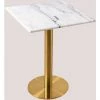 Table De Bar Carrée En Marbre Chack Metallic SKLUM Marbre - Fer Doré - ↔60 Cm Doré Blanc -Table haute et bar Soldes 36259007 1