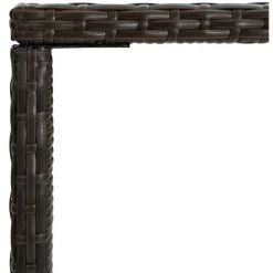 ASUPERMALL Table De Bar De Jardin Marron 70x70x110 Cm Resine Tressee Verre 10 ASUPERMALL Table De Bar De Jardin Marron 70x70x110 Cm Resine Tressee Verre -Table haute et bar Soldes 36747175 4