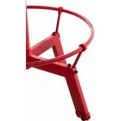 DéCOSHOP26 Table Haute En Bois Massif Et Métal Rouge Vieilli Hauteur Réglable Style Industriel - Rougeed -Table haute et bar Soldes 36789984 5