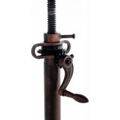 DéCOSHOP26 Table Haute En Bois Massif Et Métal Bronze Hauteur Réglable Style Industriel - Noir -Table haute et bar Soldes 36789986 4