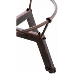 DéCOSHOP26 Table Haute En Bois Massif Et Métal Bronze Hauteur Réglable Style Industriel - Noir -Table haute et bar Soldes 36789986 5