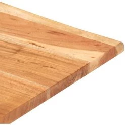 ASUPERMALL Table De Bar Au Bord Naturel 50x50x110 Cm Bois D'acacia Massif -Table haute et bar Soldes 36816376 4