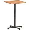 ASUPERMALL Table De Bar Au Bord Naturel 60x60x110 Cm Bois D'acacia Massif