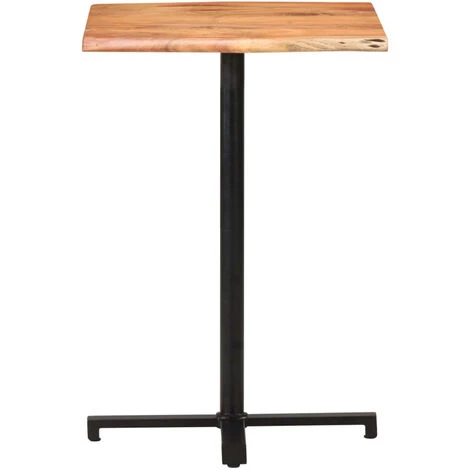 ASUPERMALL Table De Bar Au Bord Naturel 60x60x110 Cm Bois D'acacia Massif 4 ASUPERMALL Table De Bar Au Bord Naturel 60x60x110 Cm Bois D'acacia Massif – Image 2