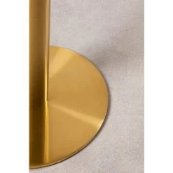 Table De Bar Ronde En Marbre Chack Métallisé SKLUM Marbre - Fer Doré - Ø60 Cm Doré Blanc -Table haute et bar Soldes 36834993 5