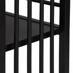 HELLOSHOP26 Table De Bar Avec 3 étagères En Métal Et MDF Noir - Métal -Table haute et bar Soldes 36870590 3