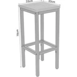 HELLOSHOP26 Ensemble Table De Bar Table De Bistrot En 3 Parties Avec 2 Chaises Chêne - Beige -Table haute et bar Soldes 36870626 3