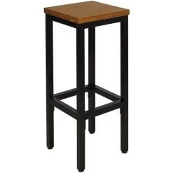 HELLOSHOP26 Ensemble Table De Bar Table De Bistrot En 3 Parties Avec 2 Chaises Chêne - Beige -Table haute et bar Soldes 36870626 5