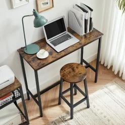 VASAGLE Ensemble De Table Et Tabourets Hauts, Table De Cuisine Avec 2 Chaises De Bar, Pour Salle à Manger, Cadre En Acier, Style Industriel, Marron Rustique Et Noir Par SONGMICS LBT219B01 - Marron Rustique Et Noir 9 VASAGLE Ensemble De Table Et Tabourets Hauts, Table De Cuisine Avec 2 Chaises De Bar, Pour Salle à Manger, Cadre En Acier, Style Industriel, Marron Rustique Et Noir Par SONGMICS LBT219B01 - Marron Rustique Et Noir -Table haute et bar Soldes 36889406 3