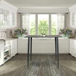 Paris Prix - Table De Bar Design "mange Debout" 115cm Naturel 9 Paris Prix - Table De Bar Design "mange Debout" 115cm Naturel -Table haute et bar Soldes 36890245 4