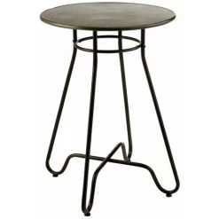 Paris Prix - Table De Bar Design Industriel "amazo" 98cm Noir