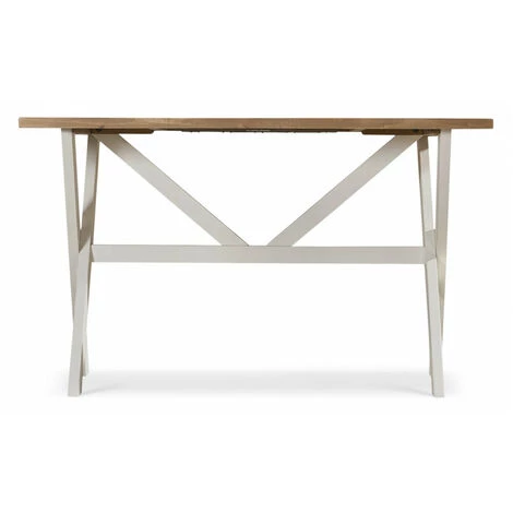DECORATION D’AUTREFOIS Table Haute Bois Blanc Césuré 160x105x88.5cm - Blanc 3 DECORATION D’AUTREFOIS Table Haute Bois Blanc Césuré 160x105x88.5cm - Blanc