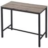 PRICE FACTORY Table De Bar BASTILLE - 120x60x95cm - Bois & Mat Noir - Marron 1 PRICE FACTORY Table De Bar BASTILLE - 120x60x95cm - Bois & Mat Noir - Marron -Table haute et bar Soldes 37874687 1