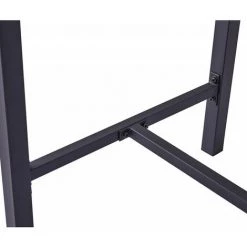 PRICE FACTORY Table De Bar BASTILLE - 120x60x95cm - Bois & Mat Noir - Marron -Table haute et bar Soldes 37874687 2