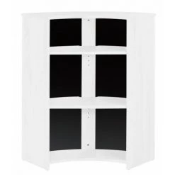 BEAUX MEUBLES PAS CHERS Meuble Comptoir, Meuble Bar 96 Cm Face Noire - Coloris: Blanc