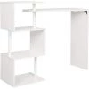 WOLTU Table De Bar Rotatif En MDF Et Métal. Table De Cuisine Avec 3 Tablettes. 134x38x112cm. Blanc 2 WOLTU Table De Bar Rotatif En MDF Et Métal. Table De Cuisine Avec 3 Tablettes. 134x38x112cm. Blanc -Table haute et bar Soldes 38233460 1