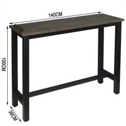 WOLTU 1 X Table De Bar. Table De Bistrot. Table à Manger. Structure En Métal. Plateau En MDF. 140x40x100 Cm. Noir+Rouille 8 WOLTU 1 X Table De Bar. Table De Bistrot. Table à Manger. Structure En Métal. Plateau En MDF. 140x40x100 Cm. Noir+Rouille -Table haute et bar Soldes 38233722 3
