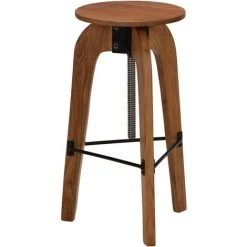 HAPPYSHOPPING Chaises De Bar 2 Pcs Bois D'acacia Solide -Table haute et bar Soldes 39454432 5