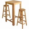 HAPPYSHOPPING Table Et Tabourets De Bar 3 Pcs Bois D'acacia Massif 1 HAPPYSHOPPING Table Et Tabourets De Bar 3 Pcs Bois D'acacia Massif -Table haute et bar Soldes 39702147 1