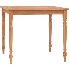 Table Batavia Bois De Teck Massif 85x85x75 Cm VidaXL