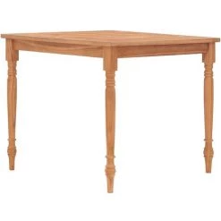 Table Batavia Bois De Teck Massif 85x85x75 Cm VidaXL -Table haute et bar Soldes 39703210 3