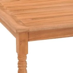 Table Batavia Bois De Teck Massif 85x85x75 Cm VidaXL -Table haute et bar Soldes 39703210 5