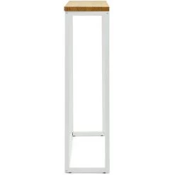 BOX FURNITURE Table Mange Debout Icub - Industriel Naturel Vintage 30x120x110cm Blanc - Blanc -Table haute et bar Soldes 39953176 3