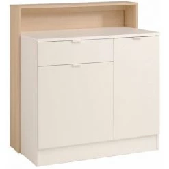 CONCEPT-USINE Meuble De Bar Avec Rangements Et Tablette Amovible Bois OKO -Table haute et bar Soldes 39972843 3