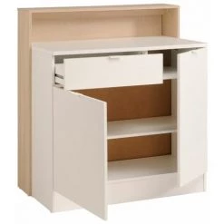 CONCEPT-USINE Meuble De Bar Avec Rangements Et Tablette Amovible Bois OKO -Table haute et bar Soldes 39972843 4