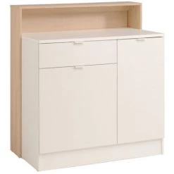 CONCEPT-USINE Meuble De Bar Avec Rangements Et Tablette Amovible Bois OKO -Table haute et bar Soldes 39972843 5