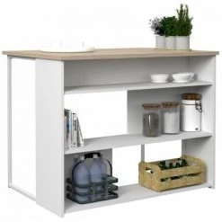 CONCEPT-USINE Meuble De Bar IKO - Blanc -Table haute et bar Soldes 39972851 4