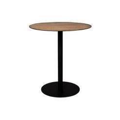 DUTCHBONE Table De Bar Ronde 75x93 Cm Décor Chêne Et Métal - BRAZA