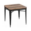 M-S Table Carrée 77 Cm En Bois Recyclé Marron Et Acier Noir -Table haute et bar Soldes 40095977 1