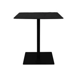 DUTCHBONE Table Carrée 70x75 Cm Décor Pin Noir Et Métal - BRAZA