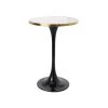 M&S Table De Bar Ronde 70x100 Cm En Marbre Et Métal -Table haute et bar Soldes 40099040 1