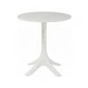 M-S Table Ronde 70x70x75 Cm Blanche -Table haute et bar Soldes 40100531 1