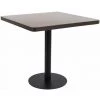 HAPPYSHOPPING Table De Bistro Marron Fonce 80x80 Cm MDF