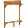 HAPPYSHOPPING Table De Bar De Balcon 90x37x122,5 Cm Bois D'acacia Massif