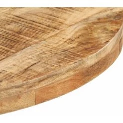 HAPPYSHOPPING Table De Bistro Ronde Ø80x75 Cm Bois De Manguier Brut -Table haute et bar Soldes 40270415 4