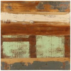 HAPPYSHOPPING Table De Bistro Carree 60x60x75 Cm Bois De Recuperation Massif -Table haute et bar Soldes 40270457 3