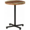 HAPPYSHOPPING Table De Bistro Ronde Ø60x75 Cm Bois De Recuperation Massif -Table haute et bar Soldes 40270465 1