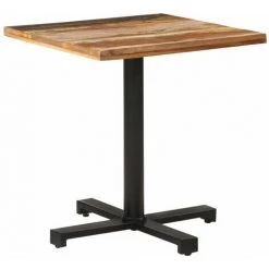HAPPYSHOPPING Table De Bistro Carree 70x70x75 Cm Bois De Recuperation Massif