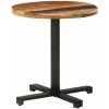 HAPPYSHOPPING Table De Bistro Ronde Ø70x75 Cm Bois De Recuperation Massif